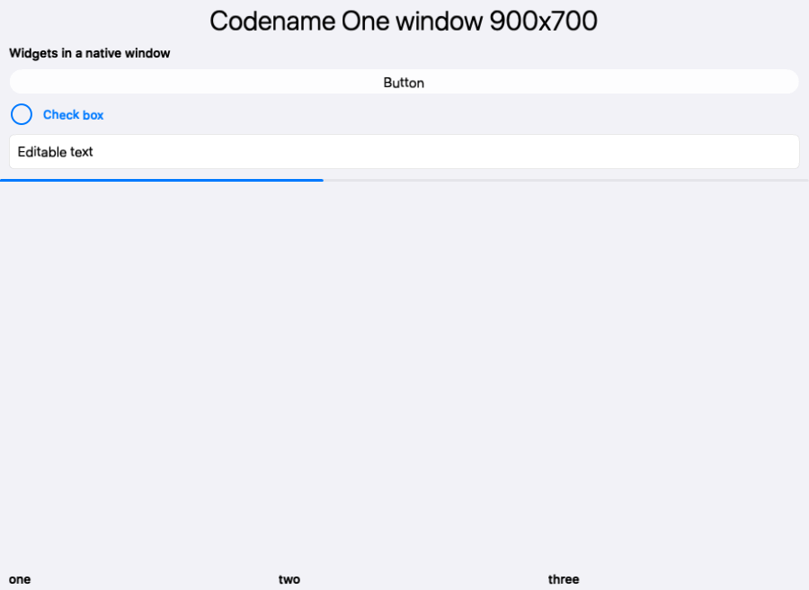 Codename One components inside a native AppKit secondary window